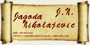 Jagoda Nikolajević vizit kartica